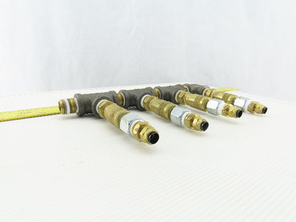 4 Way Air Hose Splitter Manifold 1/2" NPT Quick Disconnect Fittings
