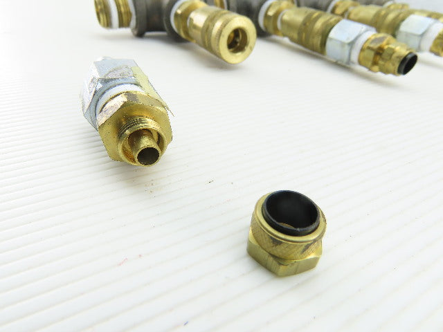 4 Way Air Hose Splitter Manifold 1/2" NPT Quick Disconnect Fittings