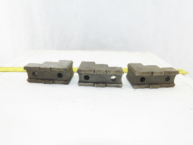 4-9/16" x 2-1/8"T x 1-3/4" W Independent Chuck Jaws Lot Of 3