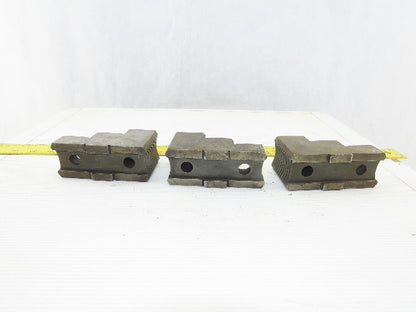 4-9/16" x 2-1/8"T x 1-3/4" W Independent Chuck Jaws Lot Of 3