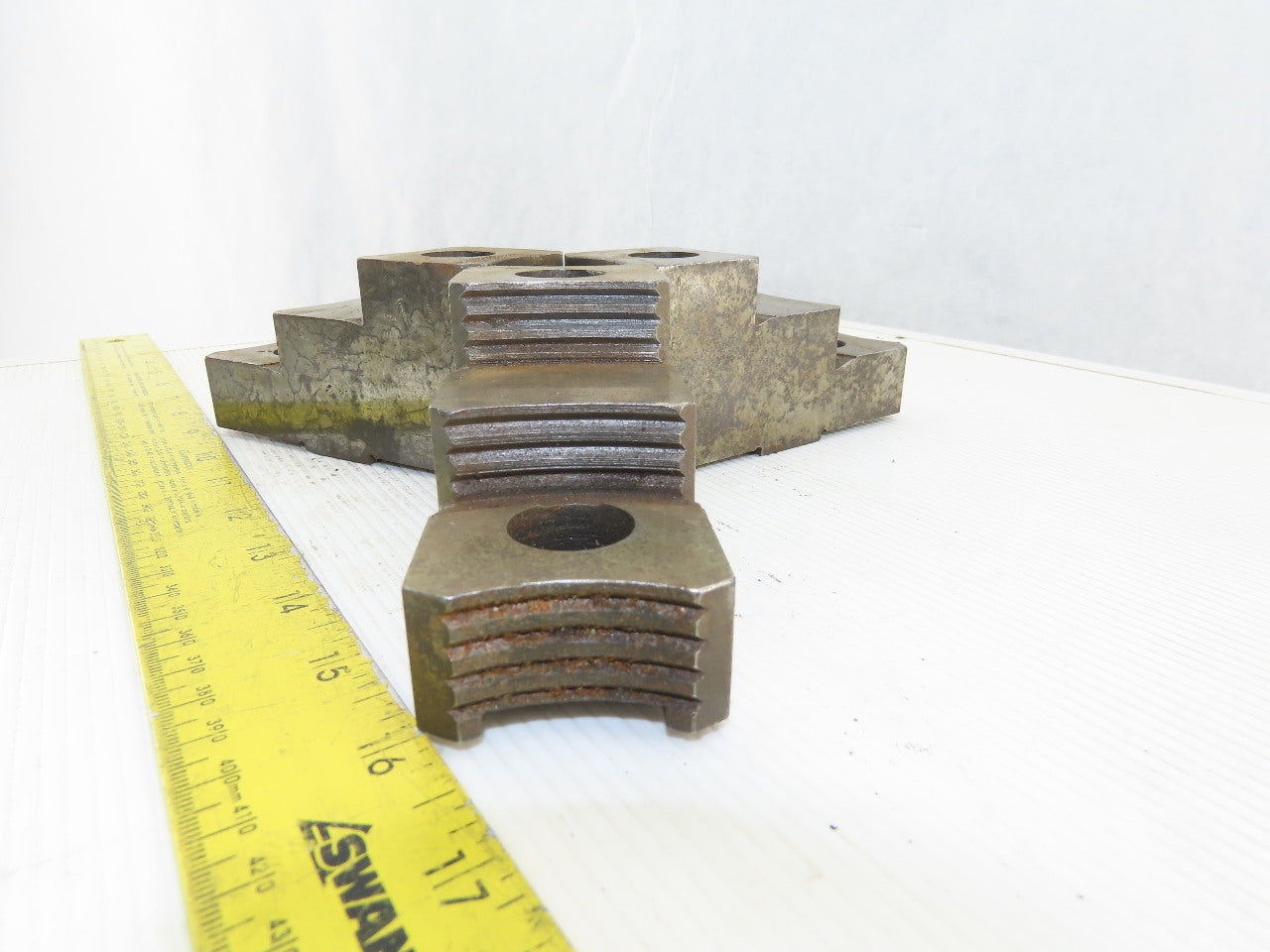 4-9/16" x 2-1/8"T x 1-3/4" W Independent Chuck Jaws Lot Of 3