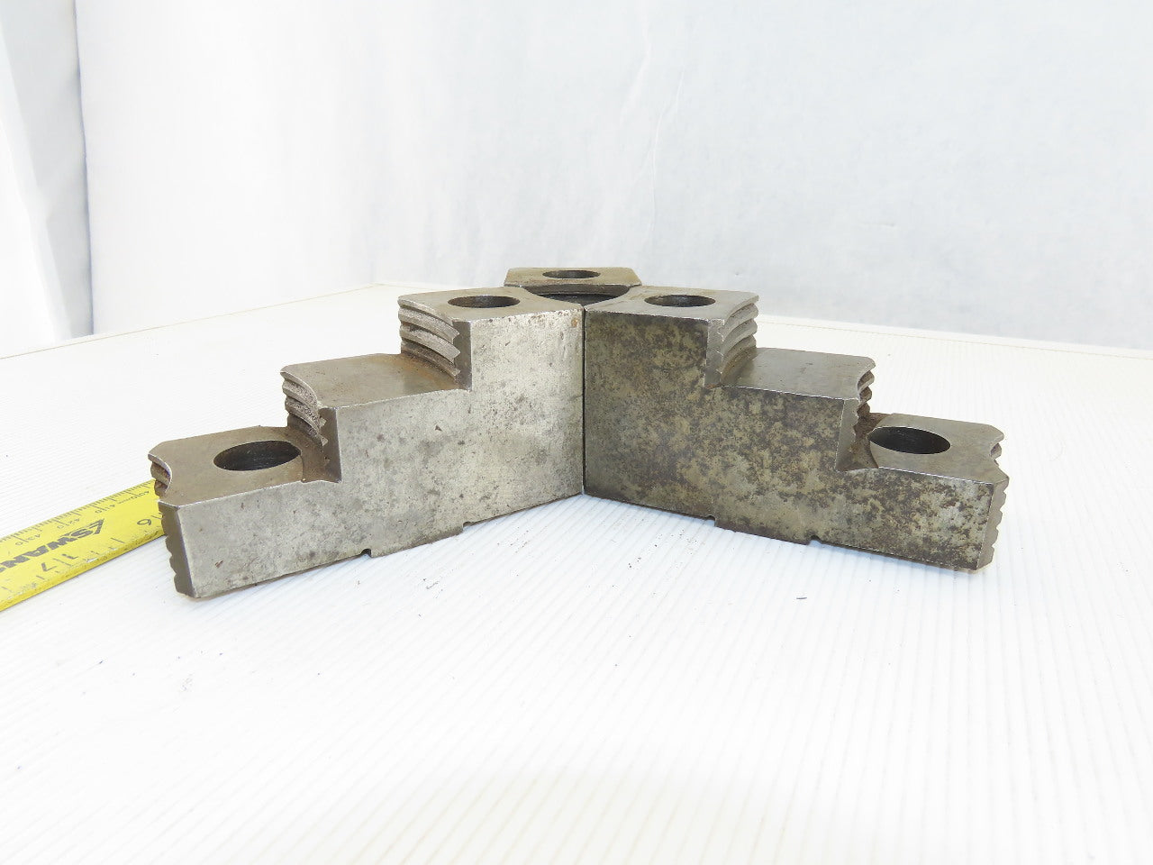 4-9/16" x 2-1/8"T x 1-3/4" W Independent Chuck Jaws Lot Of 3