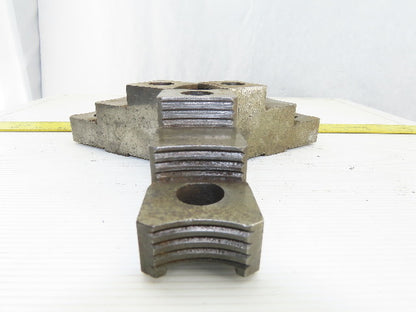4-9/16" x 2-1/8"T x 1-3/4" W Independent Chuck Jaws Lot Of 3