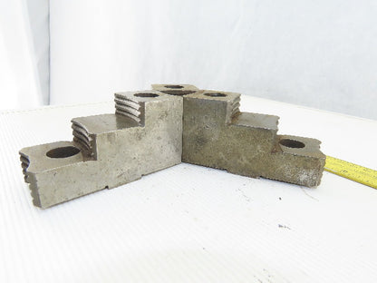 4-9/16" x 2-1/8"T x 1-3/4" W Independent Chuck Jaws Lot Of 3