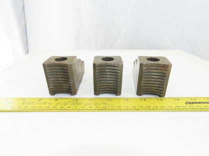 4-9/16" x 2-1/8"T x 1-3/4" W Independent Chuck Jaws Lot Of 3