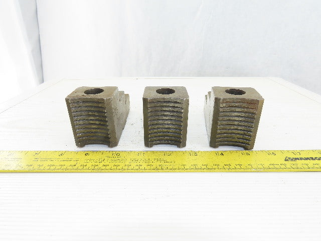 4-9/16" x 2-1/8"T x 1-3/4" W Independent Chuck Jaws Lot Of 3