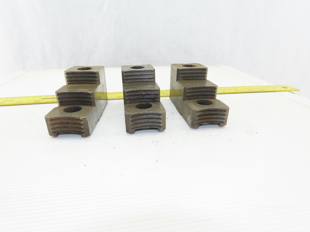 4-9/16" x 2-1/8"T x 1-3/4" W Independent Chuck Jaws Lot Of 3