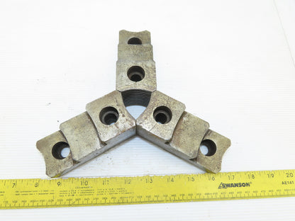 4-9/16" x 2-1/8"T x 1-3/4" W Independent Chuck Jaws Lot Of 3