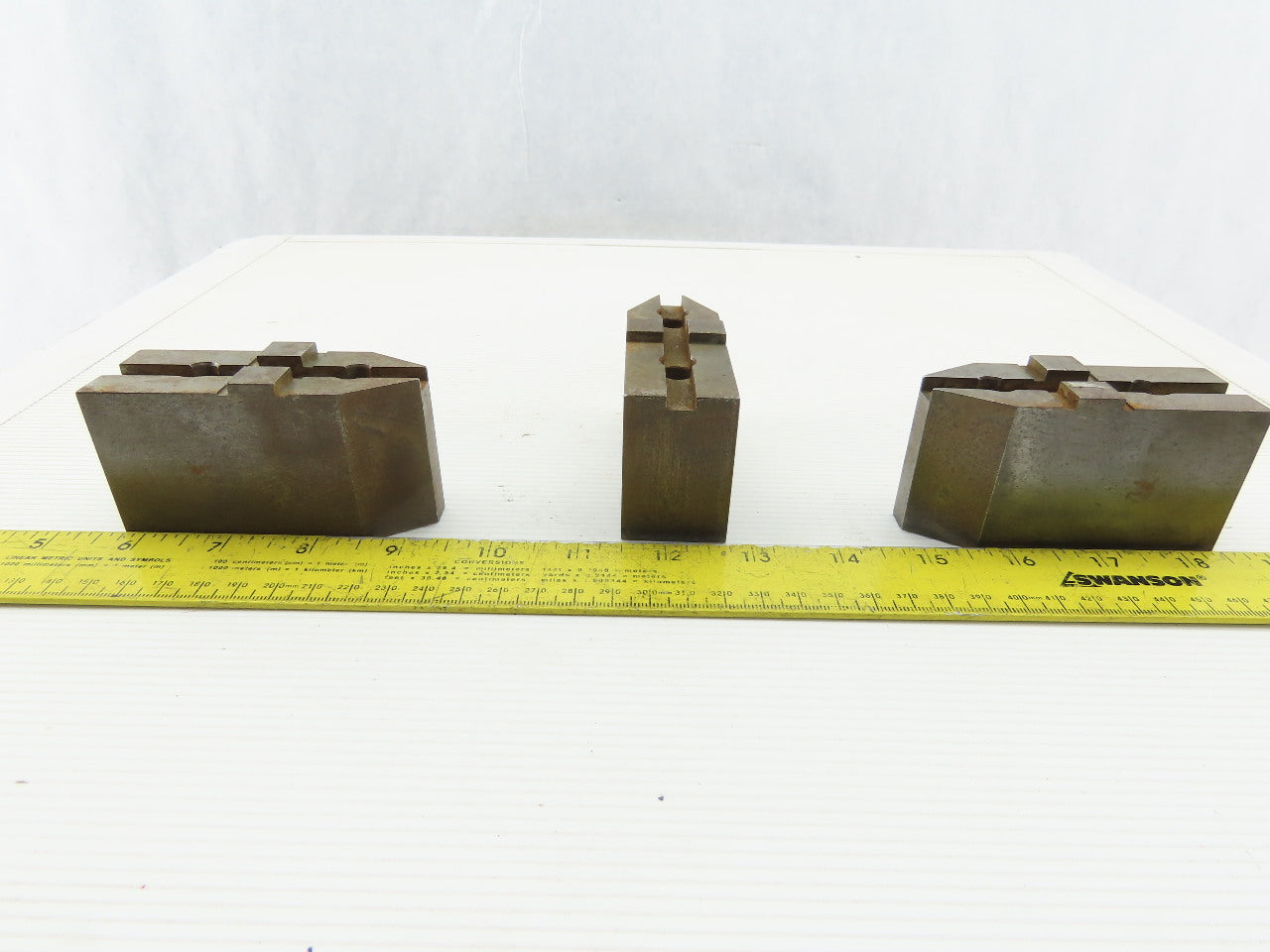 1-37/64" x 1-7/8"T x 1-1/4"W Independent Chuck Jaws Hardened Lot Of 3