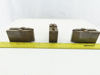 1-37/64" x 1-7/8"T x 1-1/4"W Independent Chuck Jaws Hardened Lot Of 3