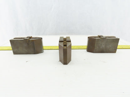 1-37/64" x 1-7/8"T x 1-1/4"W Independent Chuck Jaws Hardened Lot Of 3