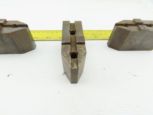 1-37/64" x 1-7/8"T x 1-1/4"W Independent Chuck Jaws Hardened Lot Of 3
