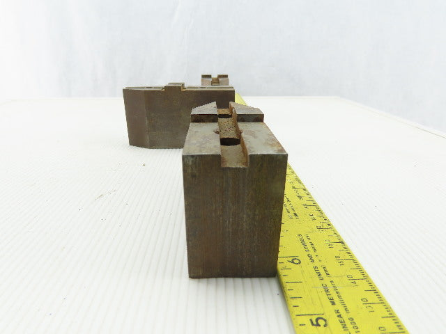 1-37/64" x 1-7/8"T x 1-1/4"W Independent Chuck Jaws Hardened Lot Of 3