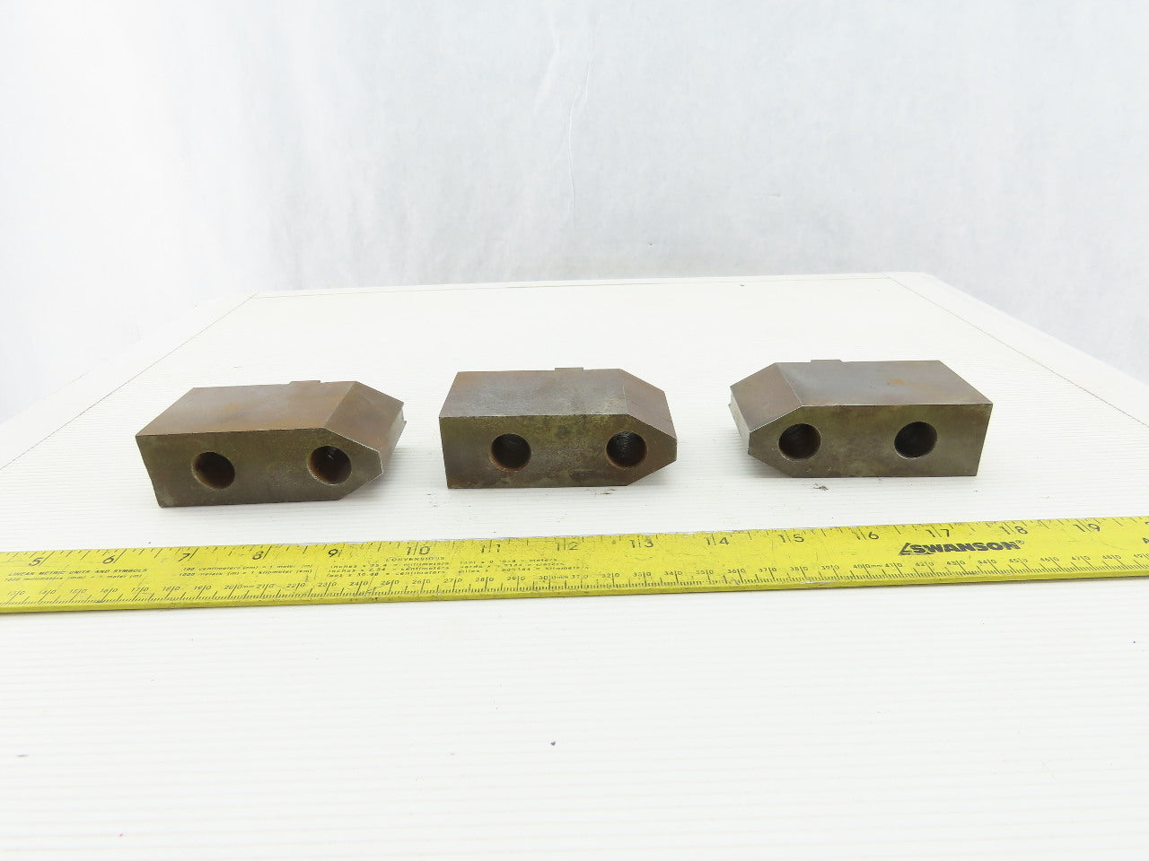 1-37/64" x 1-7/8"T x 1-1/4"W Independent Chuck Jaws Hardened Lot Of 3