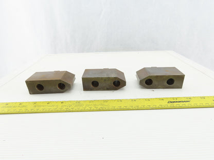 1-37/64" x 1-7/8"T x 1-1/4"W Independent Chuck Jaws Hardened Lot Of 3