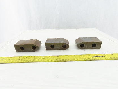 1-37/64" x 1-7/8"T x 1-1/4"W Independent Chuck Jaws Hardened Lot Of 3