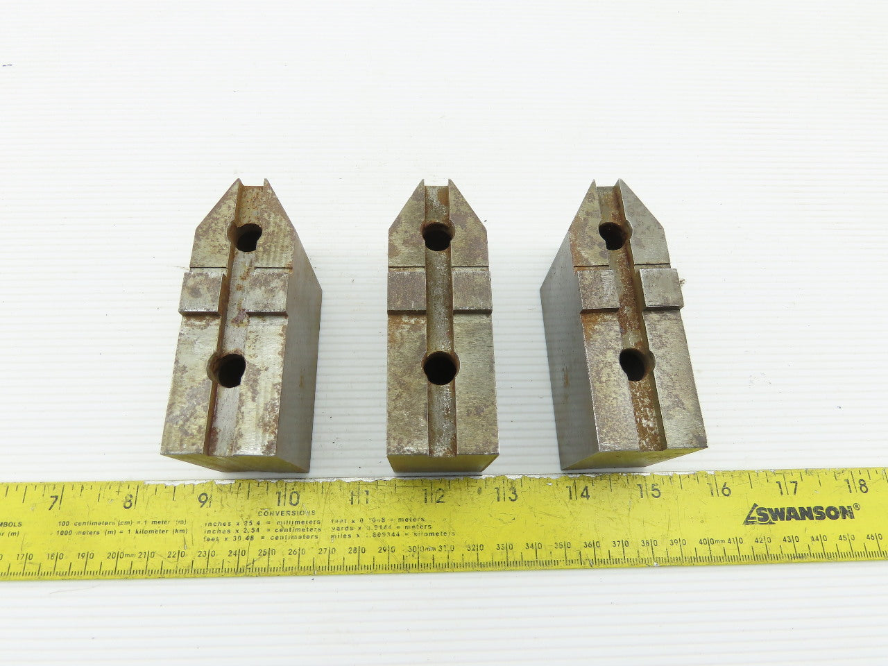 1-37/64" x 1-7/8"T x 1-1/4"W Independent Chuck Jaws Hardened Lot Of 3