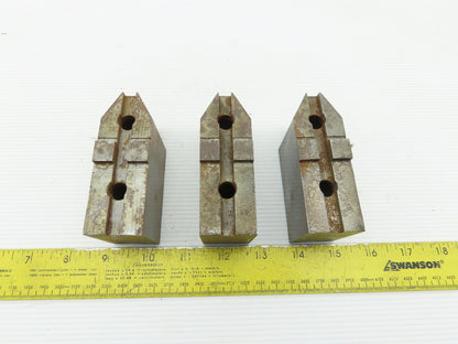 1-37/64" x 1-7/8"T x 1-1/4"W Independent Chuck Jaws Hardened Lot Of 3