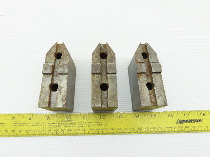 1-37/64" x 1-7/8"T x 1-1/4"W Independent Chuck Jaws Hardened Lot Of 3