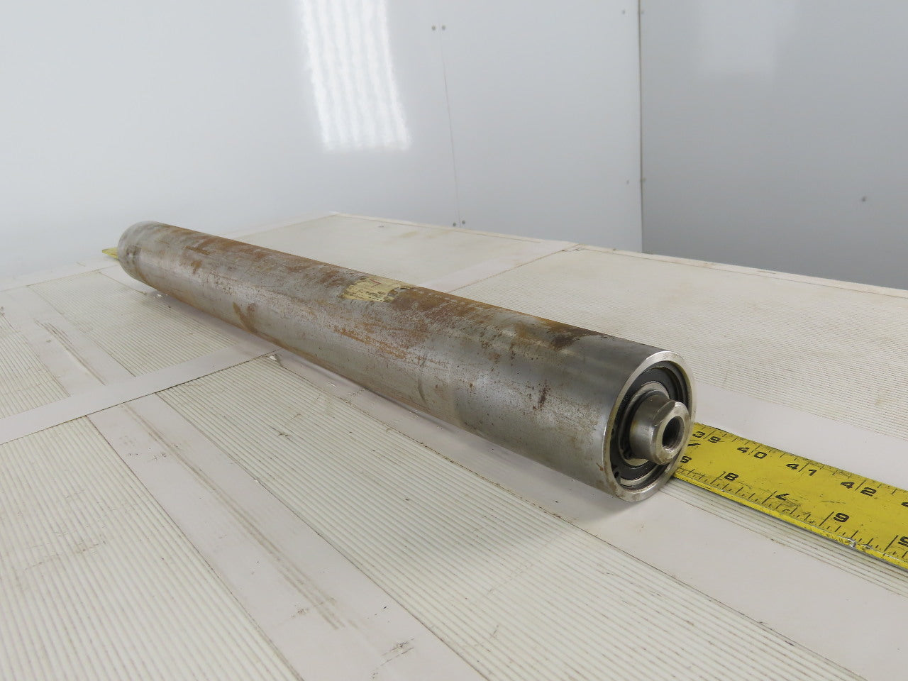 3" OD 27-1/2" BF 27-1/2" Face Width Crowned Conveyor Weighted Pulley
