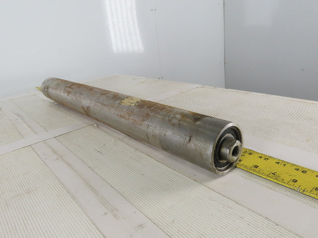 3" OD 27-1/2" BF 27-1/2" Face Width Crowned Conveyor Weighted Pulley