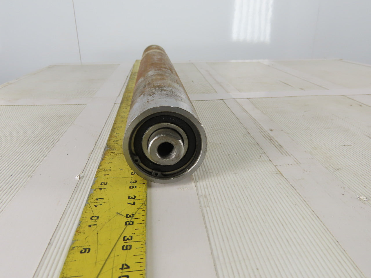 3" OD 27-1/2" BF 27-1/2" Face Width Crowned Conveyor Weighted Pulley