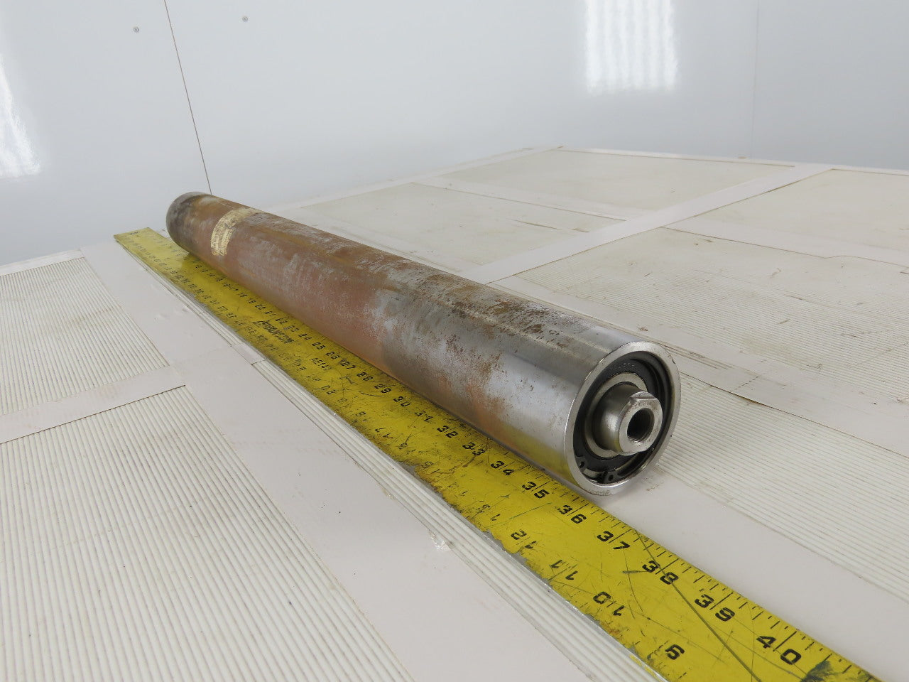 3" OD 27-1/2" BF 27-1/2" Face Width Crowned Conveyor Weighted Pulley