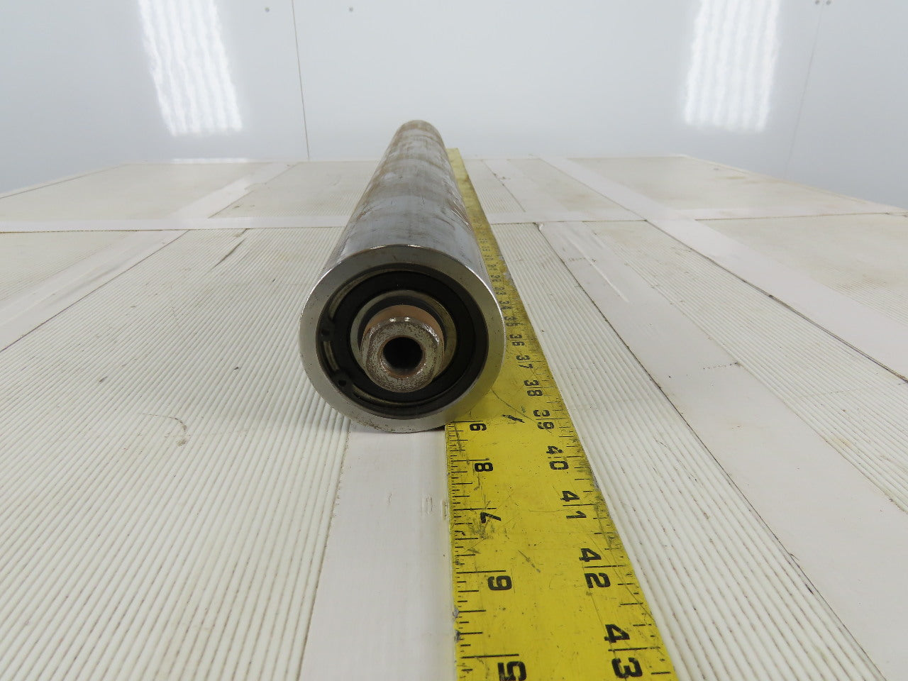 3" OD 27-1/2" BF 27-1/2" Face Width Flat Conveyor Weighted Pulley