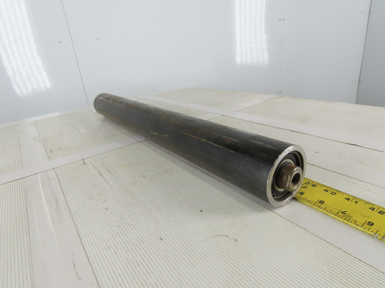 3" OD 27-1/2" BF 27-1/2" Face Width Flat Conveyor Weighted Pulley