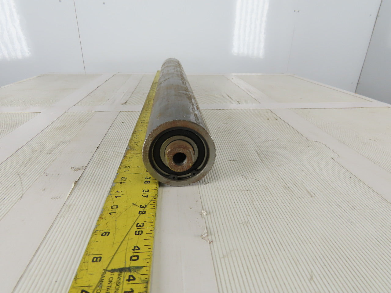 3" OD 27-1/2" BF 27-1/2" Face Width Flat Conveyor Weighted Pulley