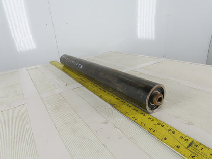 3" OD 27-1/2" BF 27-1/2" Face Width Flat Conveyor Weighted Pulley