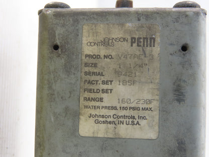 Penn V47AE-3 1-1/4" Size 160/230°F Range @ 150PSI Temp Controlled Water Valve