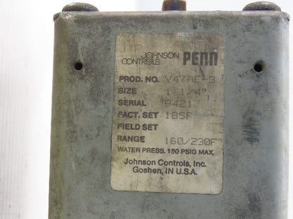 Penn V47AE-3 1-1/4" Size 160/230°F Range @ 150PSI Temp Controlled Water Valve