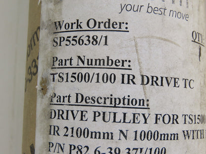 Transnorm TS1500/100 Drive Pulley IR 83" N 38" 1-7/16" Outside Ext Shaft