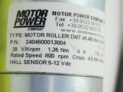 Motor Power 2404600013004 1-13/16" OD 10-3/4" OAL 48V 800RPM Motorized Roller