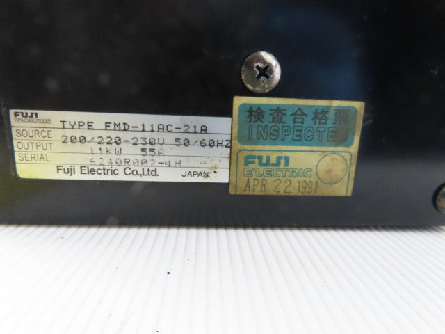 Fuji FMD-11AC-21A Frenic 5000 M2 11kW 200/220-230VAC Machine Tool Spindle Drive