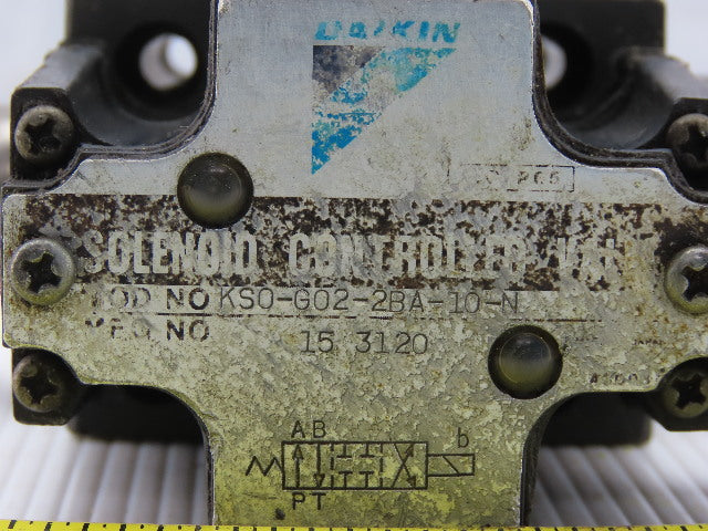 Daikin KSO-G02-2BA-10-N 4/3 Position Closed Center Hydraulic Valve No Coil