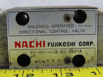 Nachi SA-G01-A13-D2-8331A Hydraulic Directional Control Valve