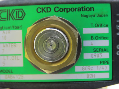 CKD GAB4125 2/2 Brass NC 2 Way 0-25 BAR WOG Solenoid Valves On 4 Port Manifold