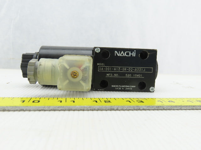 Nachi SA-G01-A13-GR-D2-8331J Solenoid Operated Directional Control Valve 24VDC