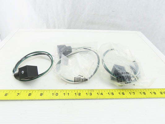 IR Aro 4HN55 250V 3 Lead Female Solenoid Coil Connector Lot Of 3