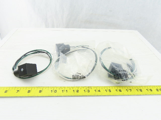 IR Aro 4HN55 250V 3 Lead Female Solenoid Coil Connector Lot Of 3