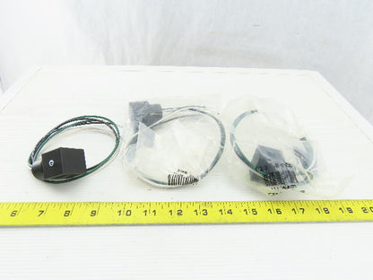 IR Aro 4HN55 250V 3 Lead Female Solenoid Coil Connector Lot Of 3