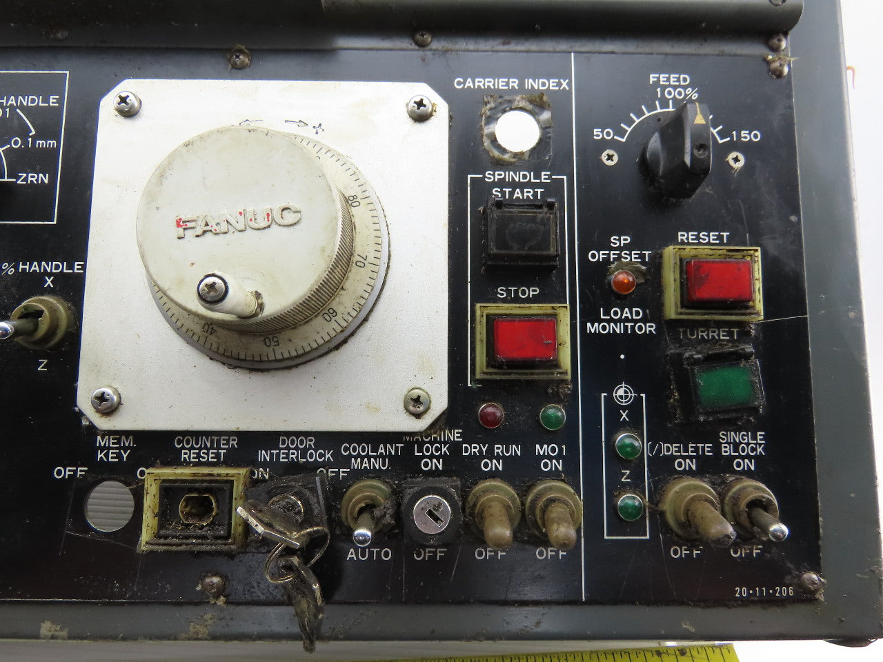 Hitachi Seiki CNC Turning Center HMI Operator Panel Fanuc O-TT Display