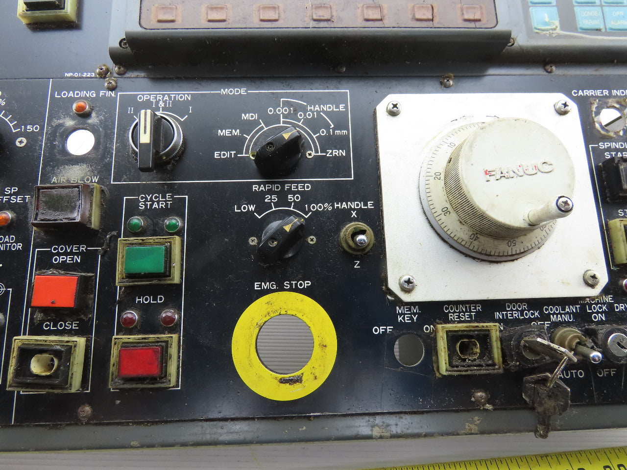 Hitachi Seiki CNC Turning Center HMI Operator Panel Fanuc O-TT Display
