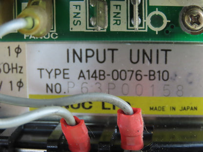 Fanuc A14B-0076-B10 200V 50/60Hz 1Ph Input Unit