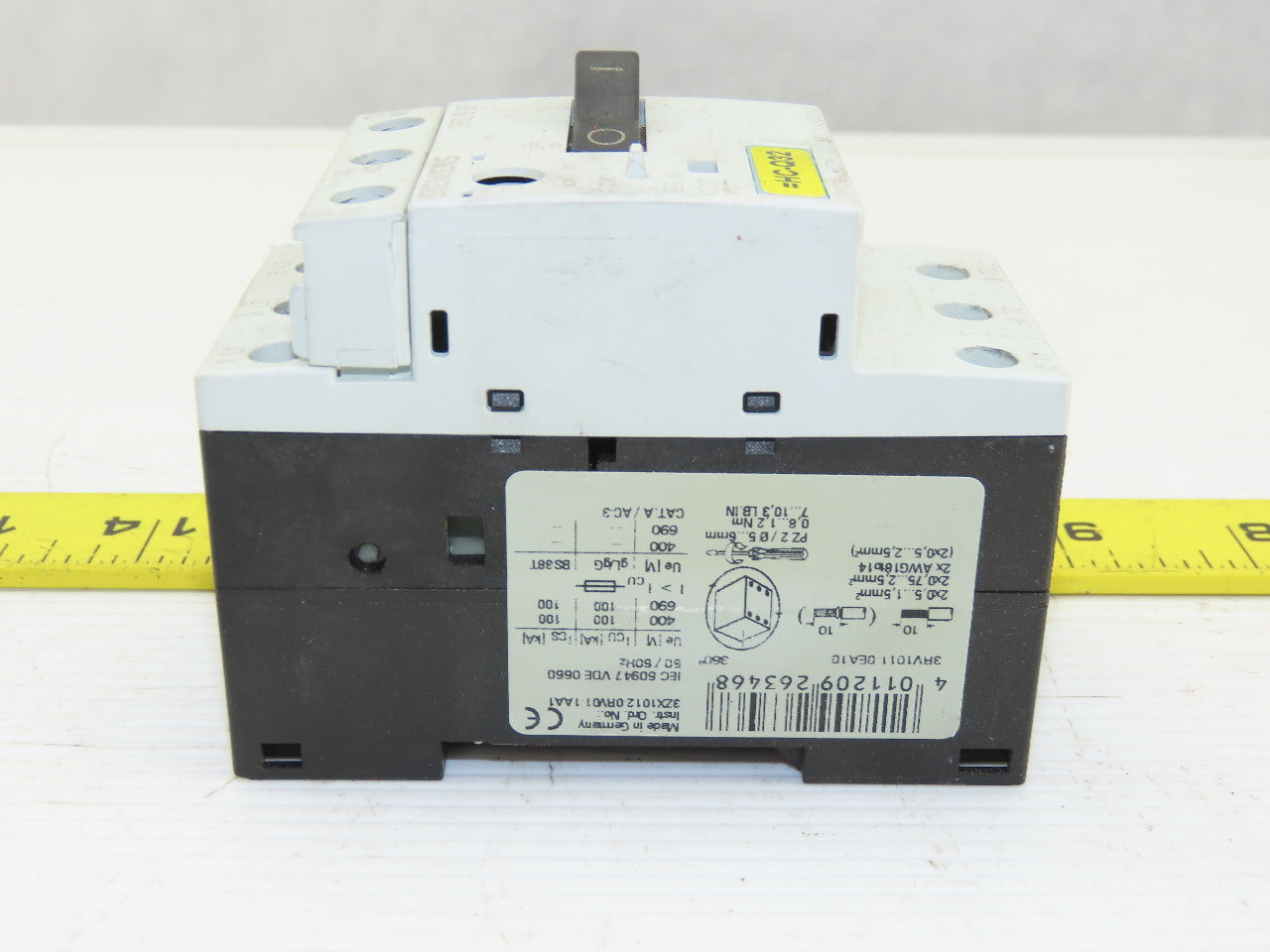 Siemens 3RV1011-0EA10 3Hp 600V 0.28-0.4A Manual Motor Starter Breaker Lot Of 4