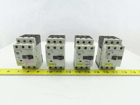Siemens 3RV1011-0EA10 3Hp 600V 0.28-0.4A Manual Motor Starter Breaker Lot Of 4
