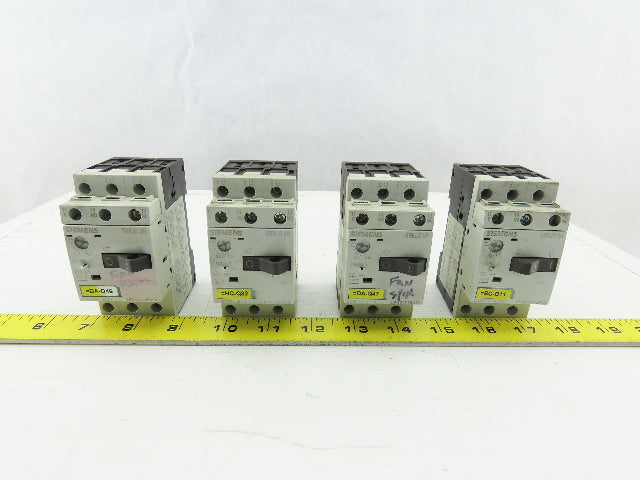 Siemens 3RV1011-0EA10 3Hp 600V 0.28-0.4A Manual Motor Starter Breaker Lot Of 4