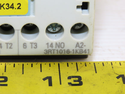 Siemens 3RT1016-1KB41 600V 3Ph 5Hp Contactor Relay Set With Bridge
